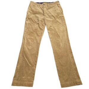 Ralph Lauren Rugby Corduroy Pants Mens 32 Tan Straight Leg Preppy Trousers